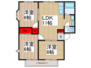 ア－バンヒル朝霞３号館の物件間取画像